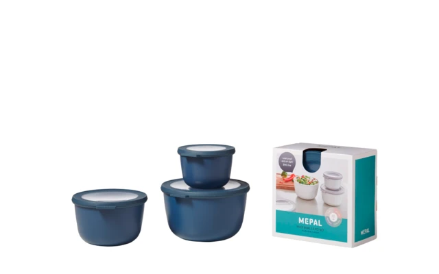 Mepal Cirqula Multi Bowl Set Round 3 Pieces 500 / 1000 / 2000 Ml Nordic Green 4 Mepal Cirqula Multi Bowl Set Round 3 Pieces 500 / 1000 / 2000 Ml Nordic Green - Image 2