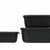 Mepal Cirqula Multi Bowl Set Rectangular High 3-piece 750 / 1500 / 3000 Ml Nordic Black 2 Mepal Cirqula Multi Bowl Set Rectangular High 3-piece 750 / 1500 / 3000 Ml Nordic Black -Fritz Berger 752718 5025417