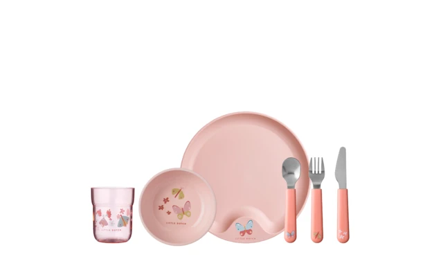 Mepal Mio Children's Tableware Set 6 Pieces Flowers And Butterflies 3 Mepal Mio Children's Tableware Set 6 Pieces Flowers And Butterflies
