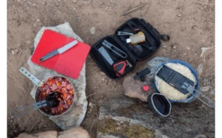 Alpine Camping Cooking Utensils 3 Pieces With Spatula / Spoon / Grater / Strainer