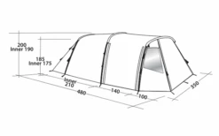 Easy Camp Huntsville 600 Tunnel Tent For 6 People -Fritz Berger 782507 5172926