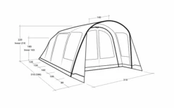 Outwell Hayward Lake 4ATC Inflatable Tunnel Tent 4 People -Fritz Berger 789701 5206559