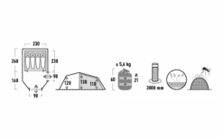 High Peak Tent Goshawk 4 Tunnel Tent -Fritz Berger 803042 5244845