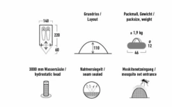 High Peak Kingfisher 2 Lightweight Dome Tent 220 X 140 Cm 9 High Peak Kingfisher 2 Lightweight Dome Tent 220 X 140 Cm -Fritz Berger 809855 5283224